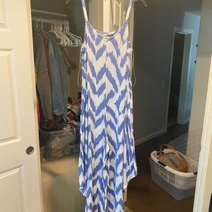 Jumpsuit. Light blue and white